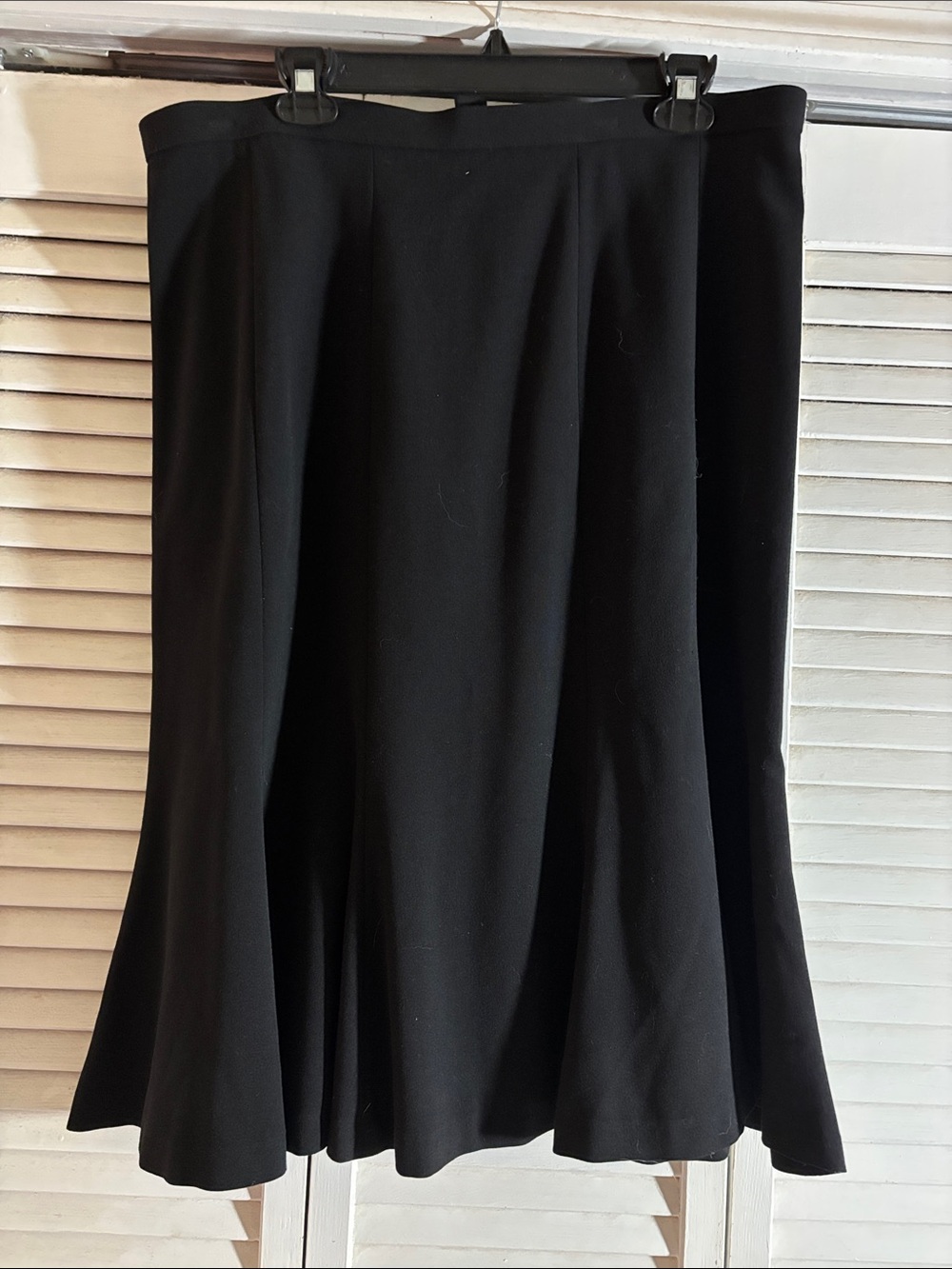 Classic Black A-Line Midi Skirt